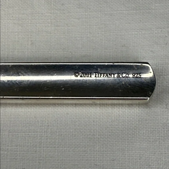 Tiffany & Co. 1837 Bar Pendant Necklace – Sterling Silver, 18" Snake Chain - Picture 5 of 6